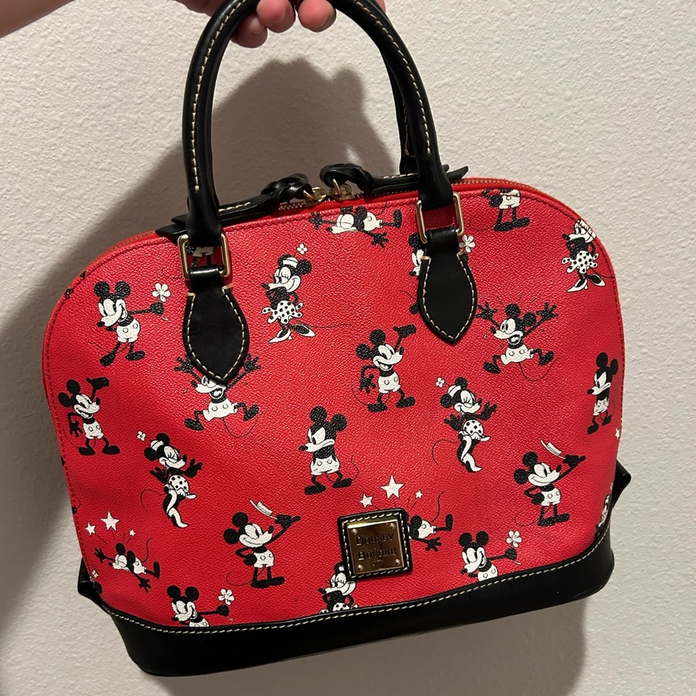 Dooney & Bourke Red and Black Mickey Mouse Satchel